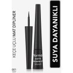 Flormar Matte Eyeliner 001 Black Suya Dayanıklı Keçe Uçlu Özellikleriyle Kolay Uygulama
