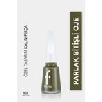 Flormar Nail Enamel 454 Army Glam Klasik Parlak Bitişli Yüksek Pigmentli Oje