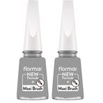 Flormar Nail Enamel Yüksek Pigmentli ve Parlak Bitişli Oje Fne 417 Steel Gray (2 paketi)