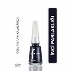 Flormar Pearly Yarı Transparan Parlak Bitişli Sedefli Oje 398 Blue Black