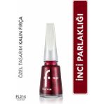 Flormar Pearly Yarı Transparan & Parlak Bitişli Sedefli Oje (PL314 Velvet Red) 8682536109895 - BORDO