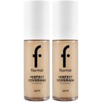 Flormar Perfect Coverage Yüksek Pigmentli & Yarı Parlak Bitişli SPF15 Fondöten 102 SFT BEIGE (2 paketi)