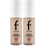 Flormar Perfect Coverage Yüksek Pigmentli & Yarı Parlak Bitişli SPF15 Fondöten 131 WARM NUDE (2 paketi)