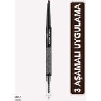 Flormar Triple Brow 3'ü 1 Arada Kremsi Dokulu Kaş Makyaj Kalemi 002 Auburn Yüksek Pigmentli Özellik - Koyu Kahverengi