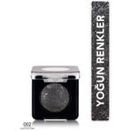 Flormar Yoğun Işıltılı Göz Farı - Baked Eyeshadow -002 Black Glitters- 8682536052368