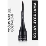 Flormar Yoğun Jel Dokulu 001 Siyah Mat Gel Eyeliner Mini Fırçalı 8690604591879 Kolay Uygulama