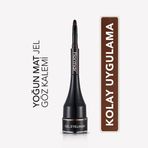 Flormar Yoğun Pigmentli Mat Bitişli Kendinden Fırçalı Jel Eyeliner 003 Brown
