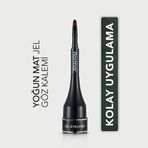 Flormar Yoğun Pigmentli Mat Bitişli Kendinden Fırçalı Jel Eyeliner 004 Green Forest