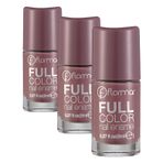 Flormar Yoğun Pigmentli Parlak Oje Full Color Nail Enamel Fc62 Berry Brown (3 paketi)
