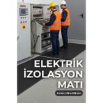 FlorONE Carpet Tiles Florone Elektrik Izolasyon Matı | Elektrik Pano Önü Yalıtkan Paspas | Izole Halı 6 mm - 90X100 cm - 1 Adet - 6 mm, 90x100 cm