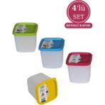Flosoft 4x380 ml Alaska Buzdolabı Dondurucu Erzak Gıda Saklama Kabı