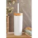 Flosoft Bambu Desenli Klozet Wc Fırçası Beyaz