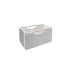 Flosoft Çok Amaçlı Kutu, Dolap Raf Düzenleyici, Dekoratif Ahşap Saplı Saklama Kutusu 32x17x18 cm