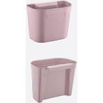 Flosoft Dolap Içi Askılı Çöp Kovası, Dolap Kapağı Asmalı Mutfak Banyo Çöp Kutusu - Pembe