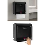 Flosoft F398 Diva Sensörlü Kağıt Havlu Makinesi, Fotoselli Otomatik Havlu Verici 21 Cm Siyah
