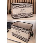 Flosoft Home Storage Goods Dekoratif Kulplu Saklama Kutusu, Çok Amaçlı Kutu ve Dolap Raf Düzenleyici 22X34X24 cm