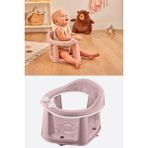 Flosoft Kaymaz Vakum Ayaklı Bebek Banyo Oturağı & Mama Oturağı 2in1 - Gri