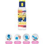 Flosoft Lisanslı Minions Düğmeli Matara ve Beslenme Kutusu, 3 Bölmeli Okul Kabı ve Suluğu 2’li Set - Sarı - 2'li Set - 500ml