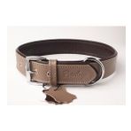 Flotter Hakiki Deri Köpek Boyun Tasması XXS Toprak Rengi Kahverengi 2,5x22-30 cm