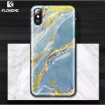 Floveme İphone X Xs Mermer Desenli Premium Silikon Kılıf-(5775)