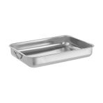 FLOVIA COOK BY NATURE Fırın kabı 25 cm, paslanmaz çelik dikdörtgen fırın kalıbı, tutma saplı, dikdörtgen fırın tepsisi, sağlıklı ve kolay temizlenir