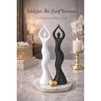 Flow Home Dekoratif 2'li Dans Eden Kadın Modern Heykel Biblo Salon Masa Üstü Süsü Raf Dekoru Ev Dekorasyonu