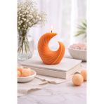 Flow Home Dekoratif Lüks Soya Mum, El Yapımı Doğal Mum, Uzun Yanma Süreli Ev Hediyesi, Ev Süsü Turuncu 300 G - Standart