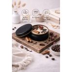 Flow Home Dekoratif Lüks Soya Mum,el Yapımı Doğal Mum,metal Kutu, Gül Detay Ev Hediyesi, Kahve Kokulu 100 G - Kahverengi - Pembe - Standard