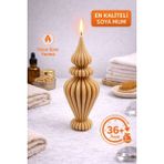Flow Home Dekoratif Lüks Soya Mum,el Yapımı Doğal Mum,uzun Yanma Süreli Ev Hediyesi,ev Süsü Kahverengi 210 G - Standart