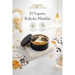Flow Home Dekoratif Lüks Soya Mum,el Yapımı Mum,metal Kutu ,karabiber Detay Ev Hediyesi,kahve Kokulu 100 G - Kahverengi - Siyah - Standart