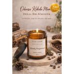 Flow Home Odun Kokulu Mum 200 G – El Yapımı Lüks Cam Kavanoz, Yoğun Koku, Aromaterapi Mum,uzun Yanış - Açık Kahve - 1