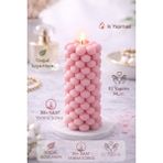 Flow Home Soya Mum,dekoratif Lüks & El Yapımı Doğal Mum,uzun Yanma Süreli Şık Ev Hediyesi,ev Süsü Pembe 360 G - Standart