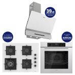 Flowart Digital Beyaz Cam Ankastre Set ( 65 Cm Woklu Ocak) Qbl63cb+Sc406-Wfa+D081-Sa