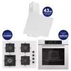 Flowart Turbolu Silenart Beyaz Cam Ankastre Set ( 65 Cm Woklu Ocak) Qbl62cb - Sc406 - D078sa