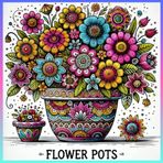 Flower Pot: Coloring Book: Creative Floral Arrangements for Relaxation and Fun ("PEACE AND PARADISE COLORING SERIES")