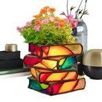 Flower Pot | Kitap Çiçek Vazosu - Dekoratif 3D Sevimli Bahçe Vazosu Kitap Aşıkları Ev Yeşilliği İç Mekan Sergi Balkon Patarya Masa
