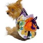 Flower Power Çantalı Su İtici Yağmurluk Köpek Yağmurluğu