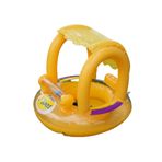 Flower Toys Gölgelikli Tenteli Çocuk Deniz Simiti Baby Float Bebek Deniz Simiti 0-3 Yaş Bebek Botu sarı
