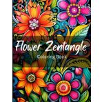 Flower Zentangle Coloring Book