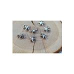 FlowerAksesuar 10 ADET - 14x15 mm DENİZ YILDIZI SALLANTI UÇ, KOLYE UCU DENİZ YILDIZI DÖKÜM, KÜPE UCU, METAL OBJE