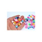 FlowerAksesuar 20 Adet - 10 mm Fimo Boncuk, Hamur Boncuk, Takı Boncuğu, Hamur Boncuk, Çiçek Figür Fimo Boncuk