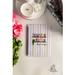 Flowery Paper Kitap Raf Kitap Günlüğüm , 50yaprak /100 sayfa ,a5, Okuma Günlüğü,defter,notepad, Telli Defter