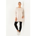 Flowist Kadın Büyük Beden Taş Basic Likralı Tunik