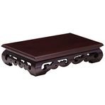FLRZPPEO Küçük Sunak Masası, El Oyması Ahşap Meditasyon Masası, Tapınak Rafı, Puja için Oryantal Stil Sehpa, Mini Sehpa için Kişisel Buda Alanı, Vazo