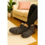 Fluffy 874464650203 Polar Baskılı, İçi Peluş, Kalın Ve Kaydırmaz Taban Erkek Ev Pandufu Botu