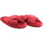 Fluffy Kadın Tüylü Ev Terliği Cprz - Vişne