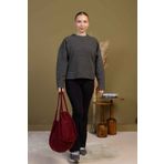 fluffy Mute Bag Claret Red / Bordo 00s Shopper Bag Fermuarlı Astarlı Okul Omuz Çantası (32/36)