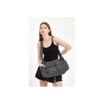 Fluffy Turkey Gri Cep Detaylı Kanvas Tote Ayarlanabilir Sap /geniş İç Hacim / Kargo Cep Okul çantası Boy:27 En:37