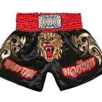 FLUORY Muay Thai Dövüş Şortu, MMA Şort Giyim Eğitim Kafesi Dövüş Dövüş Sanatları Kickboks Şort Giyim, 7mtsf14-siyah, XXL