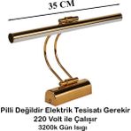 Flüt Aplik 35 cm LED Duvar Lambası 3200K Gün Işığı - Altın